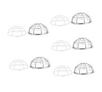 LOORGVEL 10 Pcs Fire Sprinkler Covers Protector Cage Durable Deformation Resistant Fire Sprinkler Cap for Indoor Use with Sleek Design