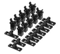 LOORGVEL 10 Sets Push Latch Buckles Garbage Can Lock Replacement Clips for Trash Can Lid Door Lock Fastening Easy Install Spring Press Buckles for Kitchen and Home Use