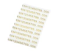 LOORGVEL 10 Strings String Transparent Gold Number Price Display Cube Stand for Retail Jewelry Tags Removable Digital Pricing Labels for Store Counters and Product Pricing