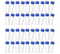 LOORGVEL 100 Pcs Glass Vials with Lids Tiny Sampling Bottles for Liquids Powders and Samples Durable and Reusable Small Glass Jars with Stable Bottoms