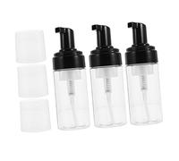 LOORGVEL 100ML Foam Pump Bottles 3pcs Refillable Cosmetic Dispenser for Facial Cleanser Travel Use
