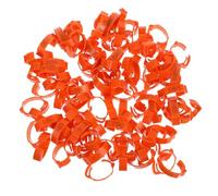 LOORGVEL 100pcs Abs Poultry Leg Bands with Secure Clamping Bright Chicken Foot Rings for Precise Bird Identification and Slippage Prevention Birds