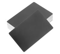 LOORGVEL 100pcs Aluminum Business Cards Blank for Engraving DIY Metal Name Cards Portable Lightweight Black Thick Material for Professional Use