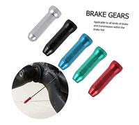 LOORGVEL 100pcs Bike Brake Cable End Caps Durable Brake Wire Supply for Bicycle Assorted Wine Red Black Silver Blue Green Water Resistant Cable Protection Accessories