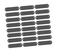 LOORGVEL 100Pcs Black Leather Labels Sewing Tags for DIY Handmade Clothing Hats Jeans Blank Leather Indentation Tags with Two for Custom Patterns Pack