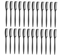 LOORGVEL 100pcs Black Mini Lash Comb Eyebrow Brush Multifunctional Cosmetic Makeup Tool for Women Salon Lash Separator and Bang Grooming Portable Beauty Accessory