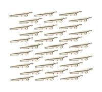 LOORGVEL 100Pcs Electroplated Alligator Clips Iron Spring Clamps Multi-use Electrical Test Clips for DIY Crafting Circuit Testing Practical Jaw