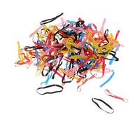 LOORGVEL 100pcs High Elastic Disposable Hair Bands for Girls Lightweight Rubber Ponytail Holders Easy Styling Hair Accessories for Boy Girl and Women for Braids and Daily Use