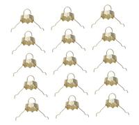 LOORGVEL 100pcs Metal Round Xmas Ornament Caps Replacement Hangers Plastic Ball Topper Caps for Porcelain Decorations Easy Secure Fit for Holiday Tree Party Events