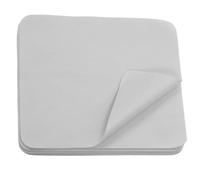 LOORGVEL 100pcs Microfiber Lens Cleaner Cloths 6.7"x5.5" Double-Sided Suede Soft Eyeglass Cleaning Wipes for Glasses, Phone Screens, Laptops - Light Grey