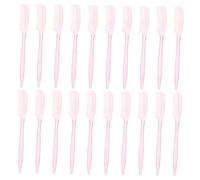LOORGVEL 100pcs Professional Brow Comb Eyelash Comb Compact Portable Design Plastic Makeup Tool Sleek Minimalist Chic Pink for Daily Make up Use