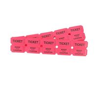 LOORGVEL 100pcs Red Raffle Tickets Event Ticket Labels for Classroom Charity Carnival Party Drawings Prize Lottery