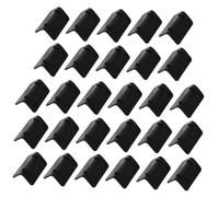LOORGVEL 100pcs Shaped Plastic Corner Protectors Heavy Duty Cargo Edge Guards for Shipping and Furniture Thickened Black Cushion Pads Secure Packaging for Boxes and Items