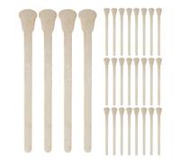 LOORGVEL 100Pcs Wooden Wax Sticks Eyebrow Wax Applicator Spatulas Disposable Hair Removal Sticks 125X16Mm for Lip Nose Waxing Home and Travel Use