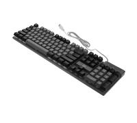 LOORGVEL 104-key Rgb Mechanical Gaming Keyboard Wired Usb for Pc and Office, Grey-black Dual Color Backlit Lighting for Computer Game Hardware