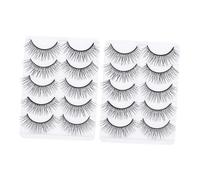 LOORGVEL 10pairs Faux Eyelashes Artificial Eyelash Makeup Simulation for Natural Look Cat Eye Style Half Strip Lashes for Eye Makeup