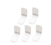 LOORGVEL 10pc Child Proof Latches and Kids Safety Locks White Right Angle Cabinet Locks with Strong Adhesive Tape for Baby Proofing Kitchen Cupboard Protection