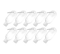 LOORGVEL 10pcs 50ml Petg Refillable Bottles with Hook, Portable Travel Press Bottles for Hand Sanitiser, Lotion, Alcohol Gel, Leakproof Squeeze Containers for Personal Care Random Color