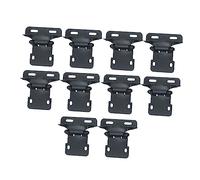 LOORGVEL 10pcs Black Spring Iron Hinges for Cabinet Doors Self Closing Furniture Hinges Rust Inset Hardware for Closets and Cupboards
