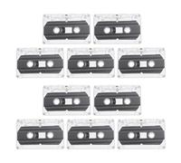 LOORGVEL 10pcs Blank Audio Cassette Tape DIY Projects Recording Greetings Messages for Retro Decoration Party