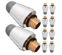 LOORGVEL 10pcs Capacitive Stylus Replacement Tips with Conductive Mesh Fibre and Sturdy Metal Thread for Touch Screen Pens, Smooth Accurate Touch Response for Shared Environments