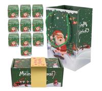 LOORGVEL 10pcs Christmas Surprise Bounce Gift Boxes with Red Packets and Gift Bags Creative Foldable Candy Containers for Holiday Parties Birthdays Anniversaries Valentines Festive Present