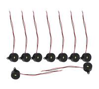 LOORGVEL 10pcs Continuous Tone Buzzer Sound Buzzer Active Piezoelectric Alarm Electric Car Alarm Physics Circuit Active Car Indicator Horn Black