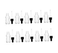 LOORGVEL 10pcs Glass Essential Oil Dropper Bottles Portable Transparent Dispenser for Aromatherapy Muscle Lotion Travel Subpackaging Leak and Space Saving