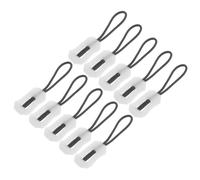 LOORGVEL 10Pcs Glow-In-The-Dark Tpu Zipper Pull Tabs Replacement for Backpack and Luggage, Self-Luminous Anti-Lost Zipper Sliders Suitable for Travel Bags and Outdoor Gear Repair