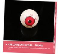 LOORGVEL 10pcs Halloween Eyeball Props with Red Veins Realistic Plastic Horror for Party Decorations Indoor Outdoor Mystic Eye Accessories for Haunted Houses and Festival Scenes