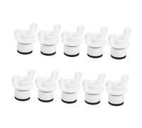 LOORGVEL 10pcs Hot Water Bottle Replacement Caps with Rubber Seal Stopper White Screw Thread Plugs with Dual Washers Water Sack Seal Stoppers Manual Installation