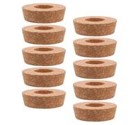 LOORGVEL 10pcs Hydroponic Cork Lids with Center Hole Reusable Tapered Cork Stoppers for Glass Plant Vases Secure Fit for Hydroponic Growing Jars for Herb Gardens and Water Propagation