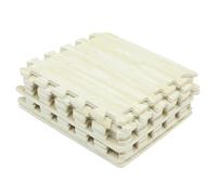 LOORGVEL 10pcs Interlocking Eva Foam Play Mat for Babies and Boys and Girls, Beige Wood Grain Protective and Multi-Functional Puzzle Floor Tiles, Suitable for Baby Lying and Playing