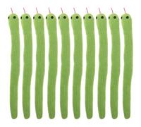 LOORGVEL 10Pcs Lifelike Snake Cat for Indoor Cats, Soft Corduroy Squeaky Teething Chew for Kitten Dental Health and Interactive Play Enrichment