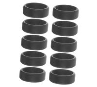 LOORGVEL 10pcs Mens Elastic Silicone Rings Flexible Non Slip Sports Finger Bands Tear Resistant Safe Comfortable for Diving Swimming and Active Lifestyles Black