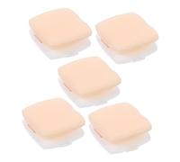 LOORGVEL 10Pcs Mini Square Powder Puff with Comfortable Ribbon for Loose Powder Foundation Makeup Portable Recyclable Cosmetic Applicator for Face Concealer Blush Highlighter Use