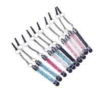 LOORGVEL 10PCS Multi Color Capacitive Diamond Stylus Pens with Glitter Rhinestone Decoration Mini Touch Screen Pens for Tablets and Phones Smooth Writing Experience Scratch Resistant Soft