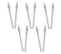 LOORGVEL 10pcs Nail Drill Bits for Gel Nails Aluminum Diamond Grinding Heads with Independent Packaging Precise Cuticle Remover Replacement for Manicure Pedicure Salon and Home Use