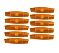 LOORGVEL 10Pcs Orange Bike Wheel Reflectors High Visibility Safety Warning Lights for Mountain and Touring Bicycles Easy Screw Installation Durable Night Riding Equipment