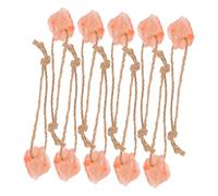 LOORGVEL 10pcs Pink Salt Lick Blocks with Pre Drilled for Easy Hanging Weatherproof Mineral Chew for Deer Horses Goats Rabbits and Livestock Outdoor Health