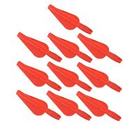 LOORGVEL 10pcs Plastic Arrow Tails Conjoined Design for Archery Training Lightweight Fletchings for Target Practice and Hunting Red Color for Professional and Personal Use