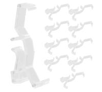 LOORGVEL 10pcs Plastic Hidden Channel Valance Clips for Vertical and Wood Blinds Durable Blind Cover Holders with Firm Grip Easy Installation