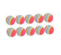 LOORGVEL 10Pcs Rainbow Colored Sponge Balls Lightweight Practice Training Aid for Indoor Golf Flexible Design for Safe Use Around Furniture and Windows Random Color