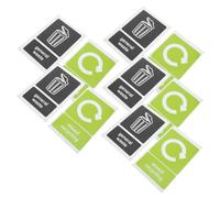 LOORGVEL 10pcs Recyclable Trash and Recycling Bin Labels Outdoor Indoor Waste Sorting Stickers with Clear Symbols for Kitchens Offices Public Areas Preventing Mess and Guiding Proper