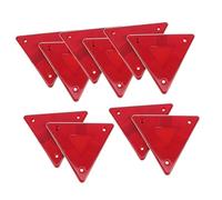 LOORGVEL 10PCS Reflective Triangle Roadside Warning Signs for Trucks Small Red Emergency Safety Triangles for Night Driving Easy Setup Breakdown Alert for Safe Vehicle Warning