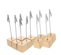 LOORGVEL 10pcs Resin Cube Memo Clip Holders with Alligator Clasp Stable Paper Note and Photo Display Stands for Office Home Desk Wedding Table Decoration Portable and Elegant Design