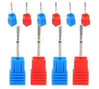 LOORGVEL 10pcs Russian Manicure Nail Drill Bits Coarse for Cuticle Filing Smoothing Nail Grinder Head Tools for Salon Home