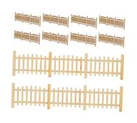 LOORGVEL 10pcs Scale Model Village Accessories for Dollhouse Micro Landscape Fence Durable Wood Edging for Crafts Garden Decoration and Realistic Scenes