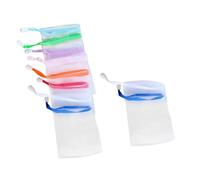 LOORGVEL 10pcs Shower Soap Foaming Nets with Drawstring for Gentle Facial and Body Cleansing Maker Mesh Pouches for Quick Lathering and Hanging Drying Random Color Random Color