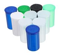 LOORGVEL 10pcs Small Medication Containers with Lids Transparent Sealed Plastic Storage Tubes for Pills Vitamins Supplements Portable Travel Pill Organizers Random Color